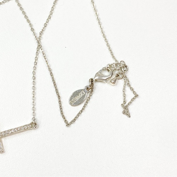 {4 for $20} Express Rhinestone Cross Pendant Silver Tone Necklace - Picture 8 of 9